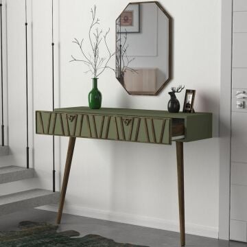 Dekorister Exclusive Forest Aynalı Dresuar Ceviz - Sardunya
