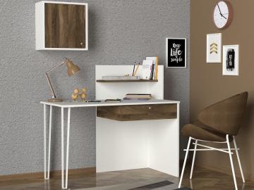 Dekorister Exclusive Punto Çalışma Masası Beyaz-Ceviz