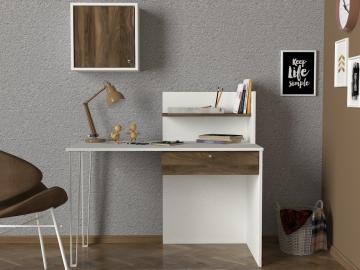Dekorister Exclusive Punto Çalışma Masası Beyaz-Ceviz