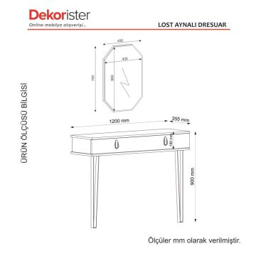 Lost Aynalı Dresuar Ceviz