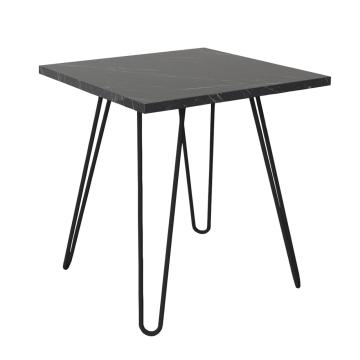 Dekorister Helen Metal Ayaklı Yan Sehpa Mermer