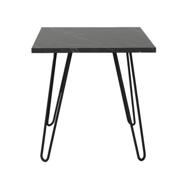 Dekorister Helen Metal Ayaklı Yan Sehpa Mermer