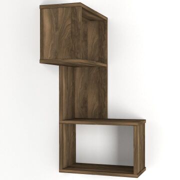 Folk Duvar Rafı Ceviz