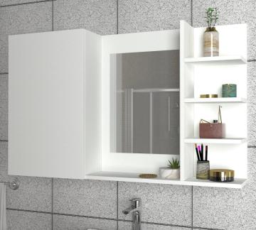 Dekorister Eva Banyo Üst Dolabı Aynalı Beyaz