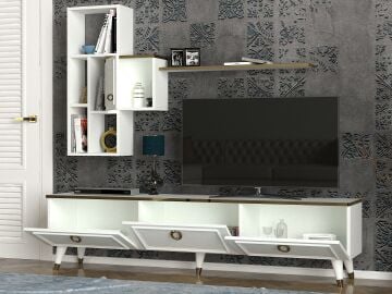 Dekorister Exclusive Kornelya Tv Ünitesi Beyaz