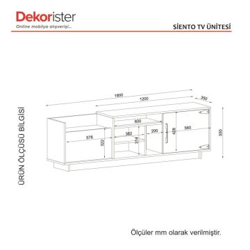 Siento Tv Ünitesi Ceviz-Mermer