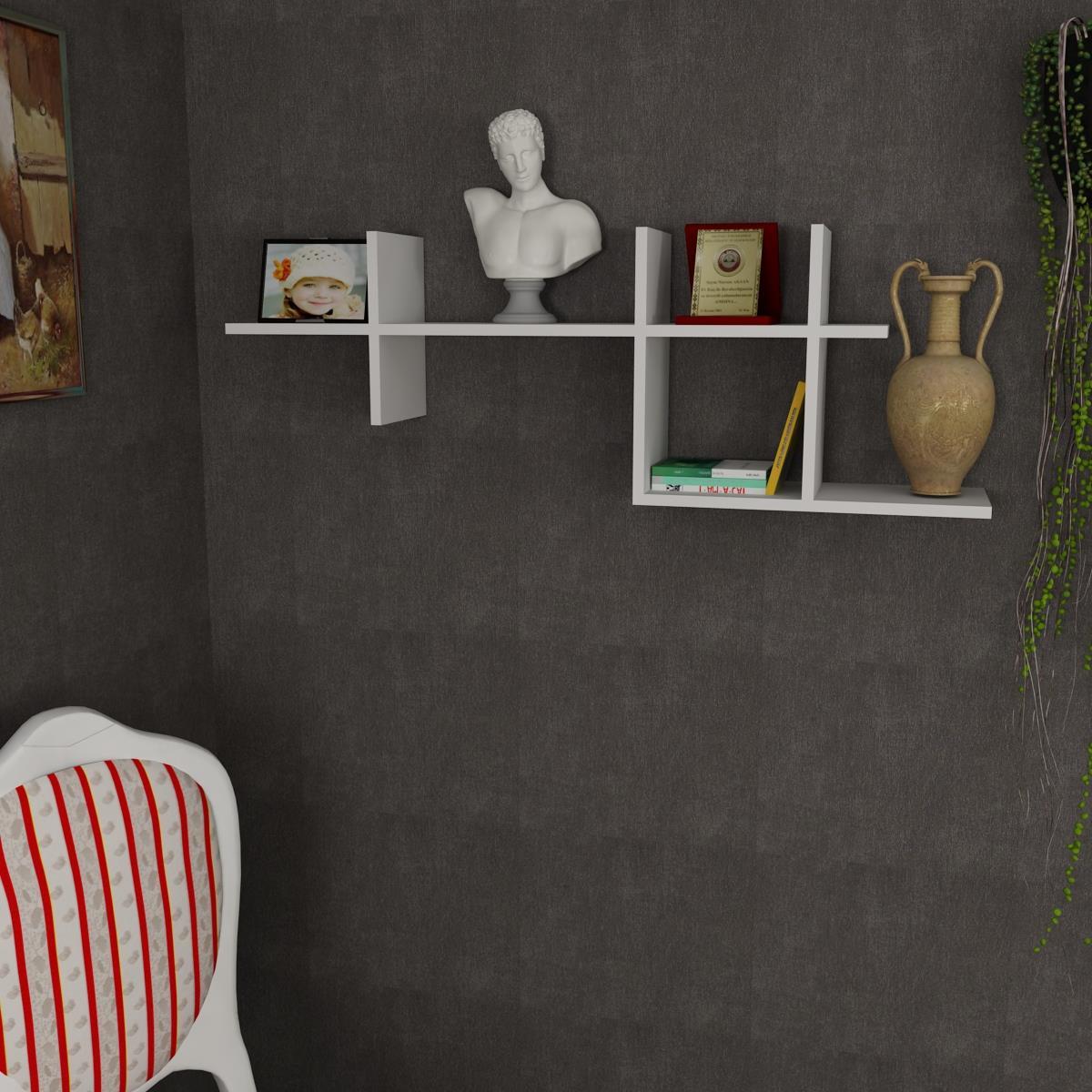 Dekorister Lima Duvar Rafı Beyaz