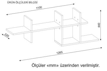 Dekorister Lima Duvar Rafı Beyaz
