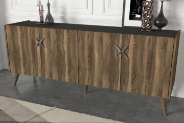 Wood Konsol Ceviz-Antrasit