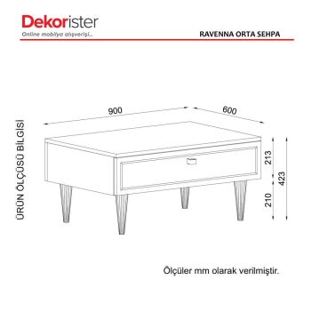 Ravenna Orta Sehpa Beyaz-Mermer