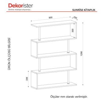 Sunrise Kitaplık Beyaz
