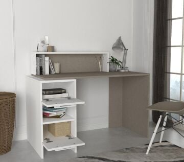 Mikasa Çalışma Masası Beyaz-Bohça