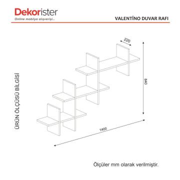 Dekorister Valentino Kitaplık Ceviz