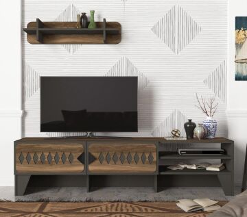 Chester Tv Ünitesi Ceviz-Antrasit