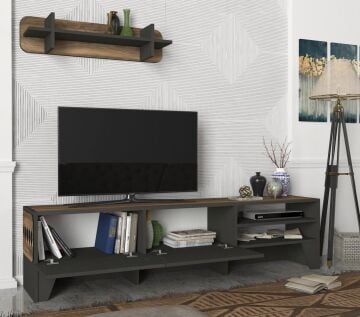 Chester Tv Ünitesi Ceviz-Antrasit