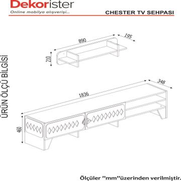 Chester Tv Ünitesi Ceviz-Antrasit