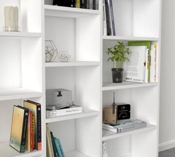 Ample Kitaplık Beyaz