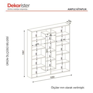 Ample Kitaplık Beyaz