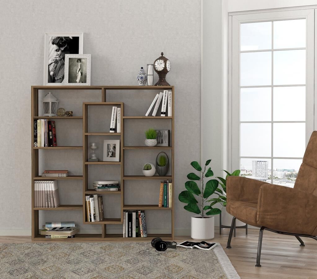 Dekorister Ample Kitaplık Ceviz