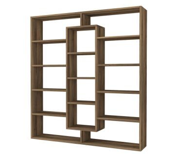 Dekorister Ample Beyaz Kitaplık - 5 Raflı Dekoratif Çok Amaçlı Ev ve Ofis Kitaplığı