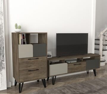 Borges Şifonyer Cura-Nehirkumu-Antrasit