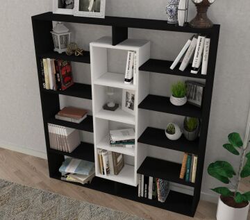 Ample Kitaplık Siyah-Beyaz