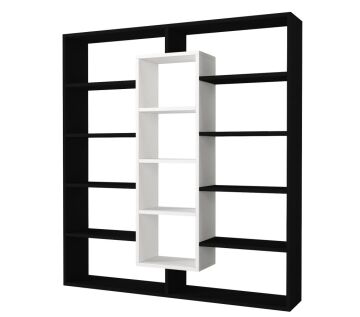 Ample Kitaplık Siyah-Beyaz