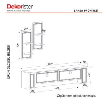Sansa Tv Ünitesi Beyaz-Lidya