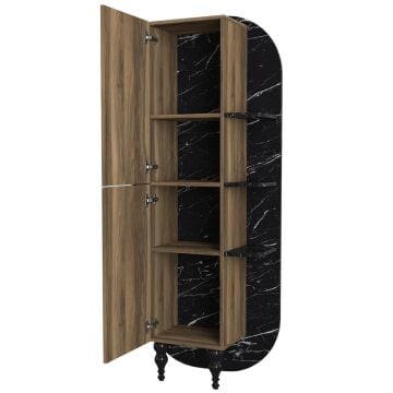 Nersa Kitaplık Ceviz-Mermer