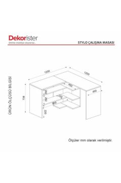 Stylo Çalışma Masası Beyaz