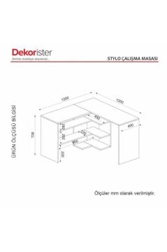Stylo Çalışma Masası Beyaz