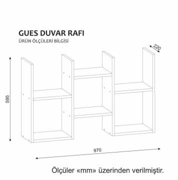 Dekorister Gues Duvar Rafları Wenge