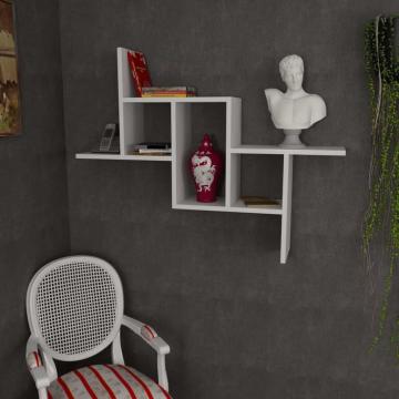 Dekorister Step Duvar Rafları Beyaz