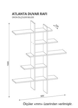 Dekorister Atlanta Kitaplık Beyaz