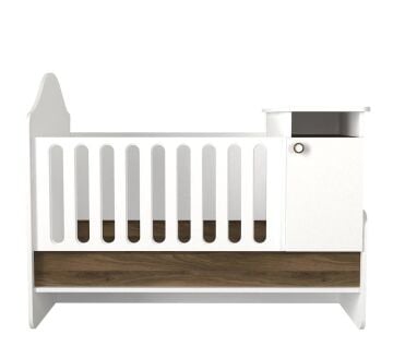 Lora Baby Büyüyen Beşik Beyaz-Ceviz
