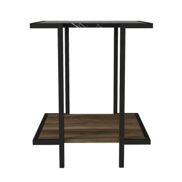 Minerva Yan Sehpa Ceviz-Mermer