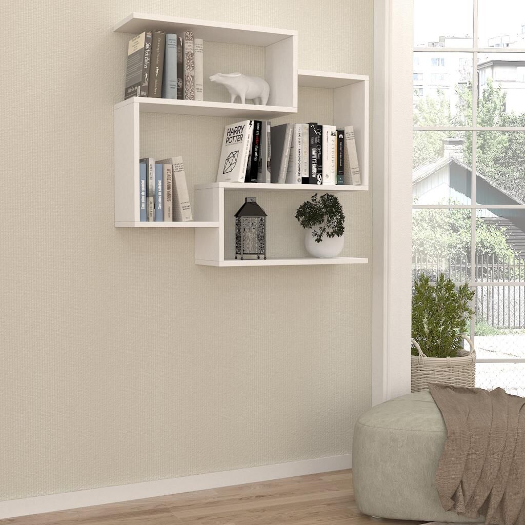 Porto Duvar Rafları Beyaz