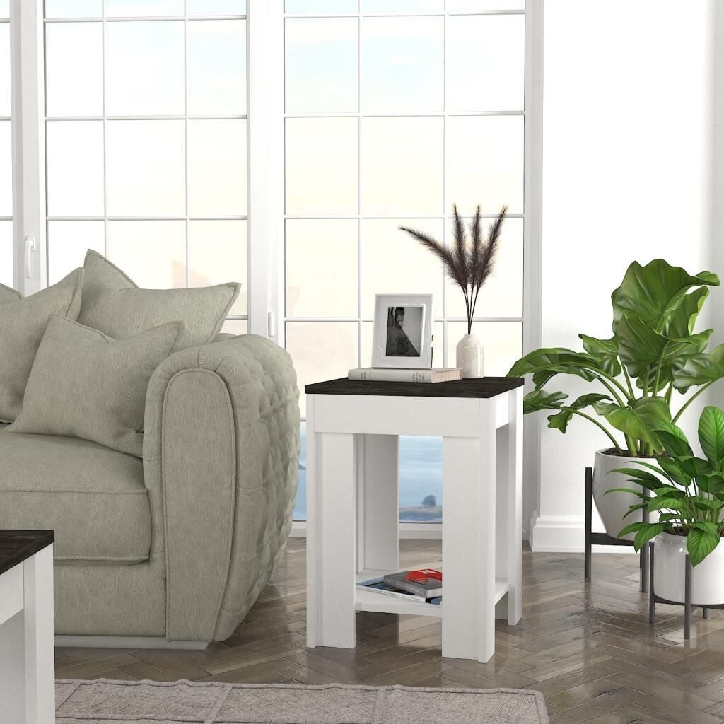 Done Yan Sehpa Beyaz-Rebab