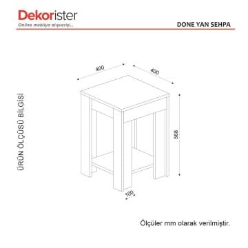 Done Yan Sehpa Beyaz-Rebab