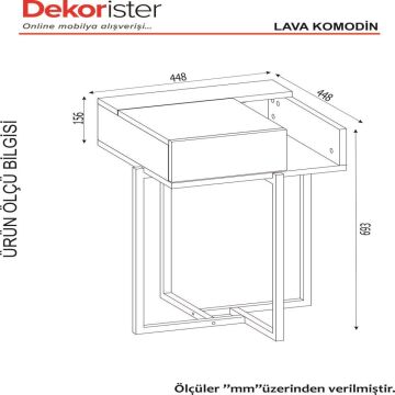 Lava Komodin Ceviz-Mermer