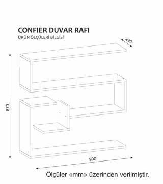 Dekorister Confier Duvar Rafı Kırmızı