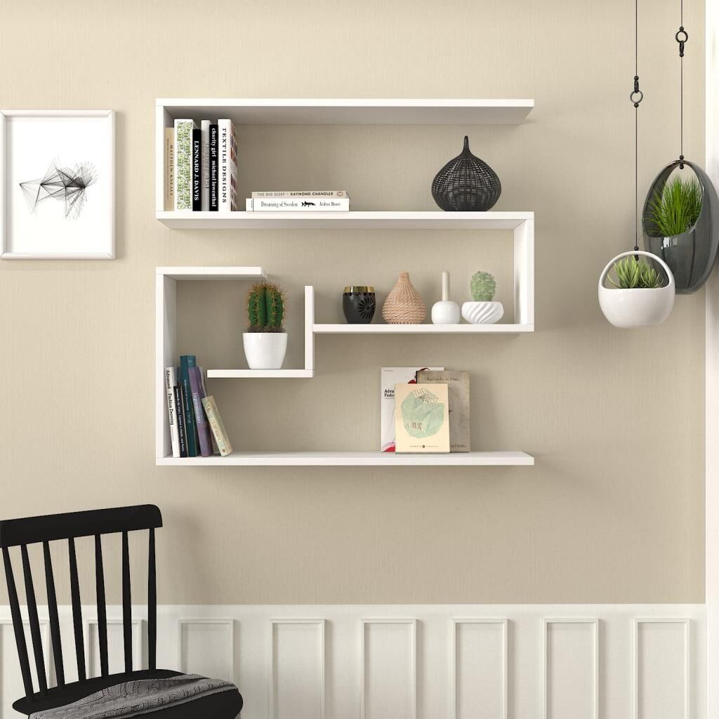 Confier Duvar Rafı Beyaz