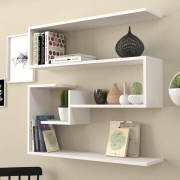 Confier Duvar Rafı Beyaz