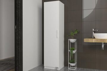 Odeon 1 Kapaklı Çok Amaçlı Mutfak Kiler Banyo Dolabı Beyaz