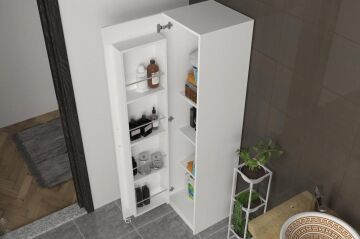 Odeon 1 Kapaklı Çok Amaçlı Mutfak Kiler Banyo Dolabı Beyaz