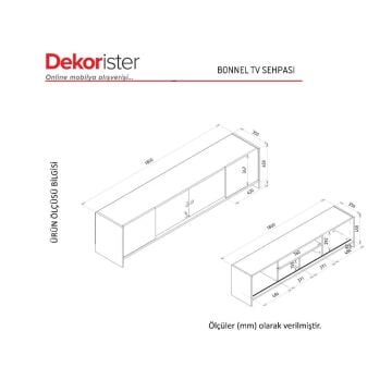 Bonnel Tv Sehpası Beyaz - Ceviz