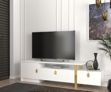 Aramis Tv Sehpası Beyaz - Gold
