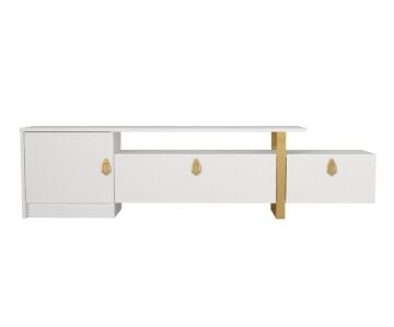 Aramis Tv Sehpası Beyaz - Gold