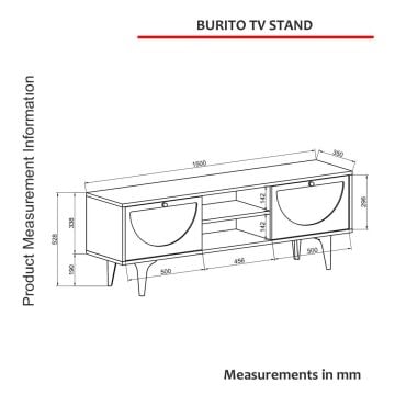 Dekorister Burito Tv Ünitesi Beyaz - Sepet - Hazeran