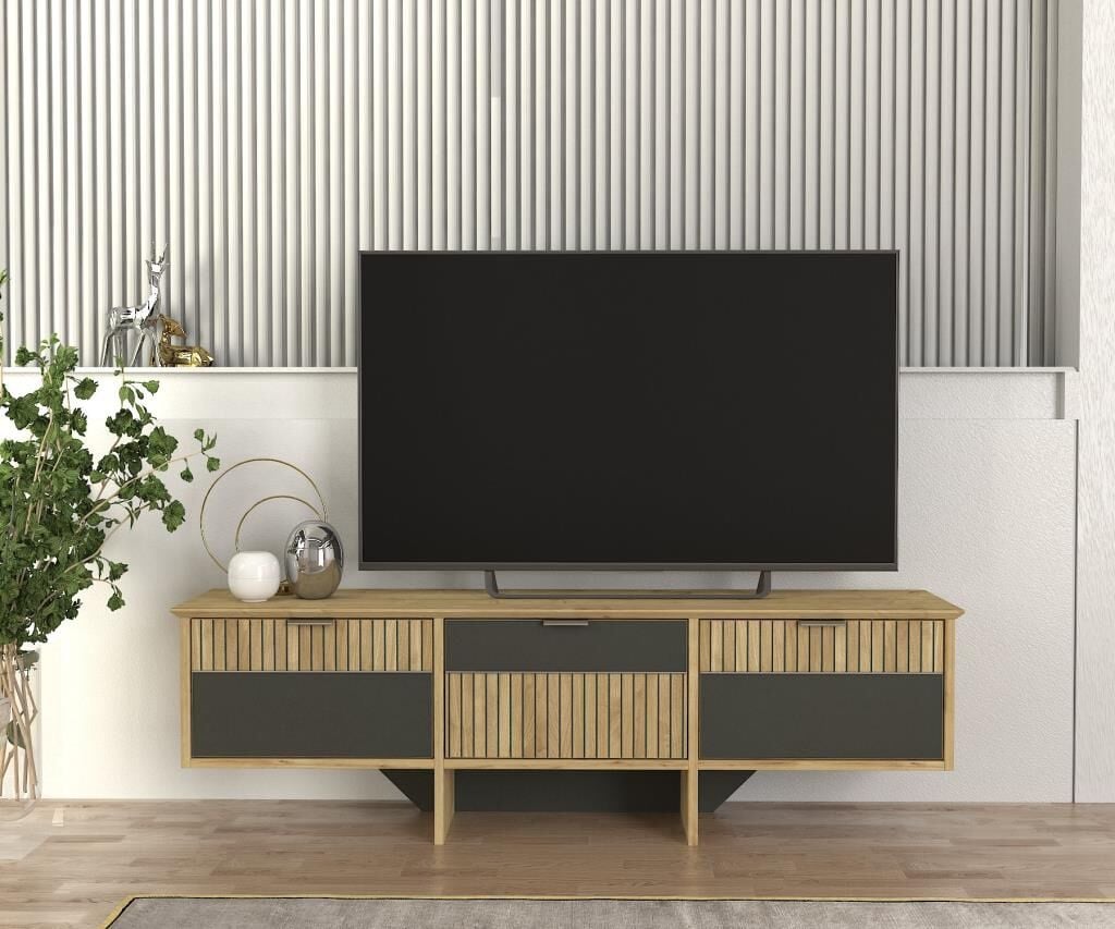 Poleth Tv Stand Safir - Antrasit - Bona